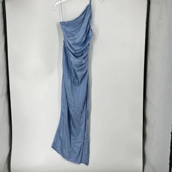 THE Sei X REVOVLE One Shoulder Midi Dress in Sky - Picture 4 of 6